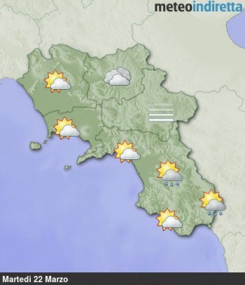 Meteo Campania: Ancora alta pressione,con qualche pioggia dalla sera