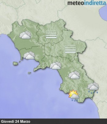 Meteo Campania: Residuo maltempo,ma migliora in giornata