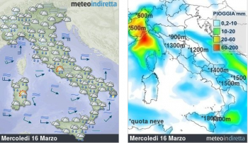 Meteo domani: neve in arrivo al nord, instabile ovunque