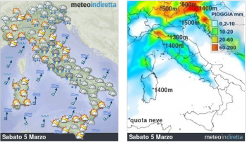 Meteo domani: forte maltempo in arrivo su molte regioni