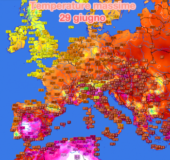 Ultima settimana molto calda in Europa, il nostro paese solo al limite