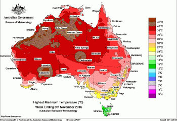 Ondata di caldo in Australia, massime oltre i 45°C