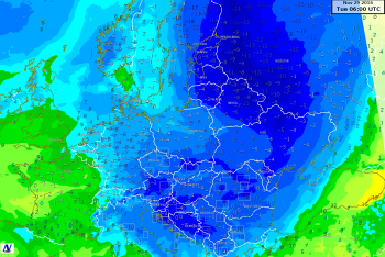 Freddo nel centro Europa, minime fino a -10°C alla superficie grazie alle inversioni