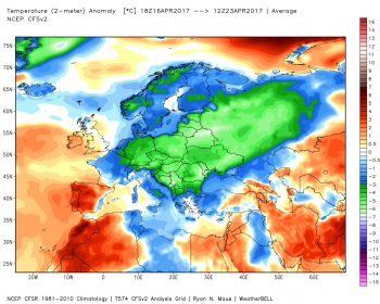 Ultime due settimane più fredde del normale in Europa, si replica nella prossima