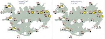 In Islanda caldo come in Italia, massime localmente oltre i 20°C