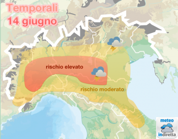 Temporali anche forti nel pomeriggio sulle regioni settentrionali