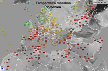 Sempre più caldo in Europa, verso i 40°C in Spagna, disagio ancora limitato in Italia