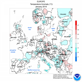 Gennaio 2019 più freddo della norma su gran parte dell’Italia, scarse precipitazioni al centro-nord!