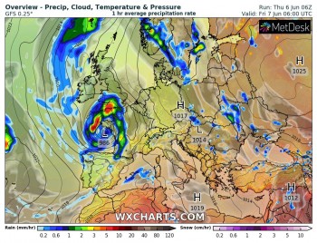 Intenso ciclone verso l’Europa: raffiche superiori ai 100 Km/h