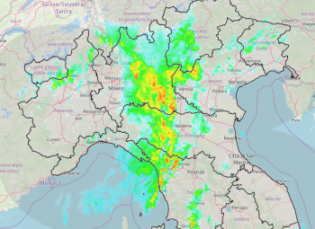 Pioggia sul Nord Italia: intensa linea temporalesca associata al fronte freddo
