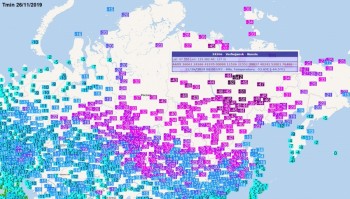 Russia: temperature record