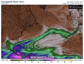 Forti precipitazioni attese sulla Penisola Iberica: il ruolo degli atmospheric river