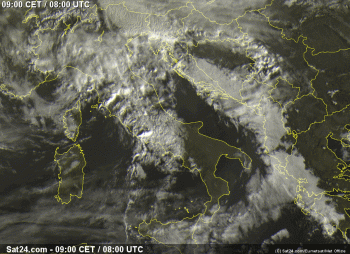 Meteo sabato 25 gennaio: generale peggioramento con ritorno di piogge e neve in montagna