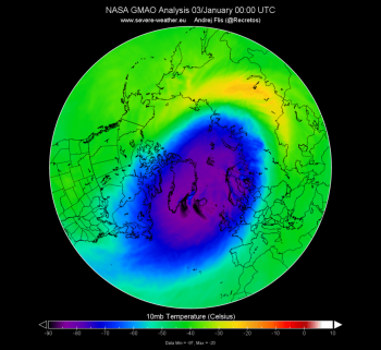 Vortice Polare estremamente compatto: gli effetti sull’inverno