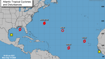 Per la seconda volta nella storia cinque cicloni tropicali interessano contemporaneamente l’Oceano Atlantico