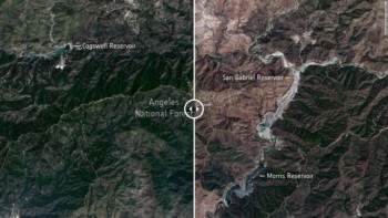 La siccità estrema della California vista dalle immagini satellitari