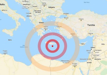 Un’intensa scossa di terremoto si è verificata a Creta: segnalazioni anche nel Sud Italia