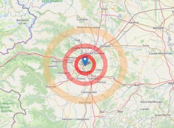 Registrata una lieve scossa di terremoto nei pressi di Torino