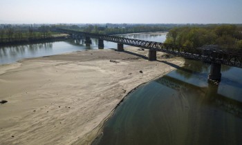 Gravissima siccità in pianura padana, il Po ai minimi storici