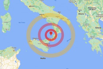 Forte scossa sismica nel Tirreno meridionale, a una trentina di chilometri dalle coste calabresi