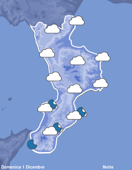 Previsioni Meteo Calabria Notte