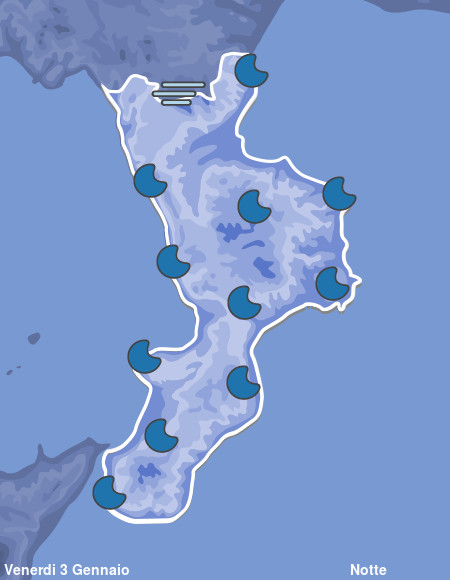 Previsioni Meteo Calabria Notte