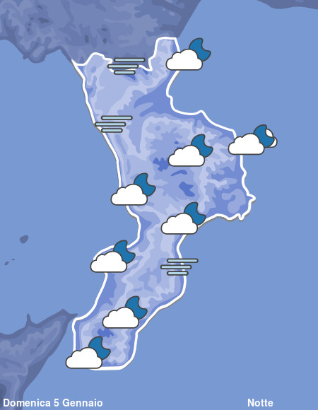 Previsioni Meteo Calabria Notte