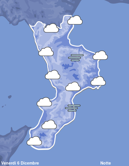 Previsioni Meteo Calabria Notte