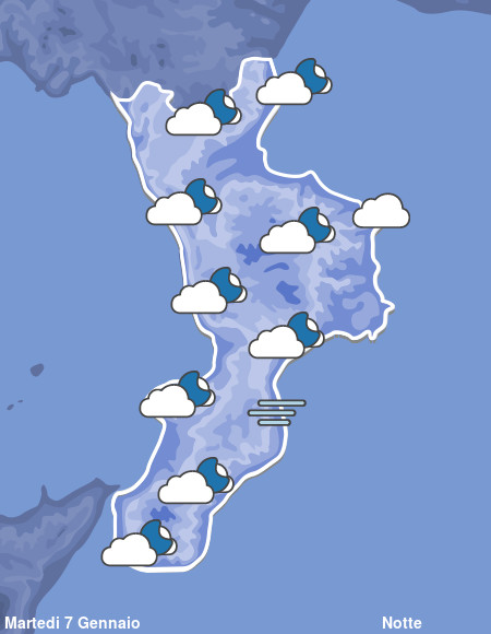 Previsioni Meteo Calabria Notte