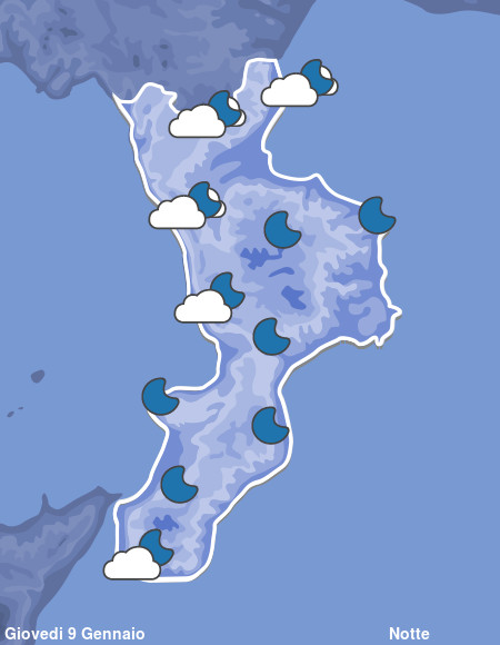 Previsioni Meteo Calabria Notte