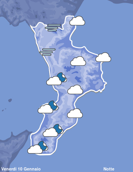 Previsioni Meteo Calabria Notte