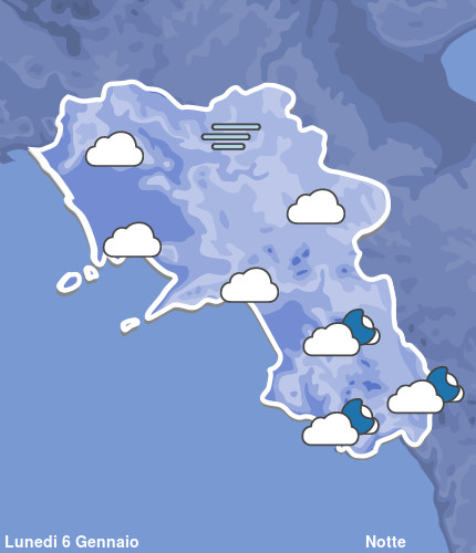 Previsioni Meteo Campania Notte