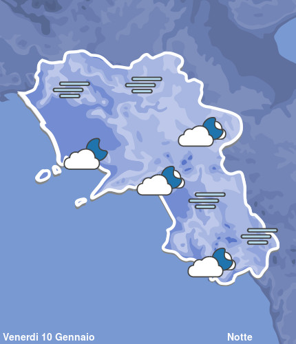 Previsioni Meteo Campania Notte