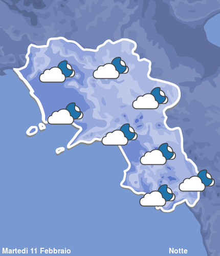 Previsioni Meteo Campania Notte