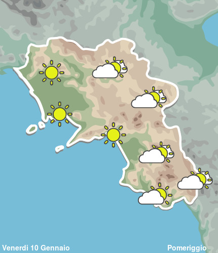 Previsioni Meteo Campania Pomeriggio