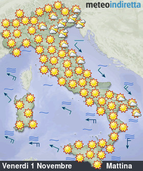 cartina meteo italia a 4 Giorni - Mattina