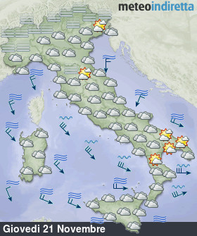 meteo italia Oggi