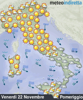 cartina meteo italia Domani - Pomeriggio