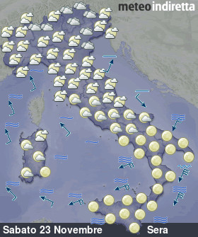 cartina meteo italia DopoDomani - Sera