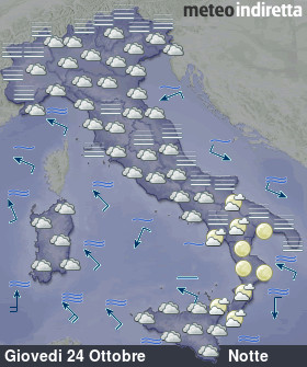 cartina meteo italia DopoDomani - Notte