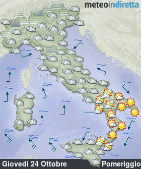 cartina meteo italia DopoDomani - Pomeriggio