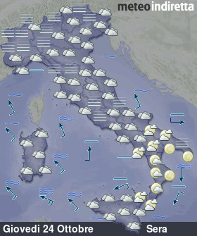 cartina meteo italia DopoDomani - Sera