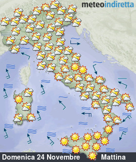 cartina meteo italia a 4 Giorni - Mattina