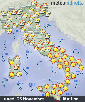 cartina meteo italia a 5 Giorni - Mattina