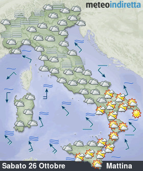 cartina meteo italia a 5 Giorni - Mattina