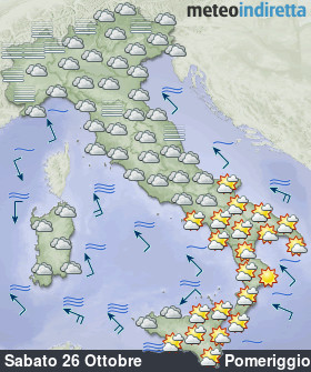 cartina meteo italia a 5 Giorni - Pomeriggio