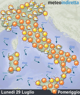 cartina meteo italia DopoDomani - Pomeriggio