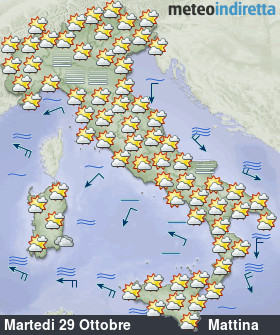 cartina meteo italia Oggi - Mattina