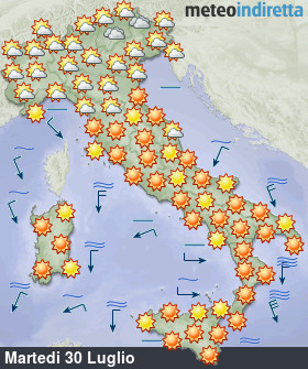 meteo italia a 4 Giorni