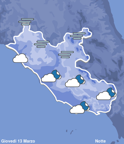 Previsioni Meteo Lazio Notte